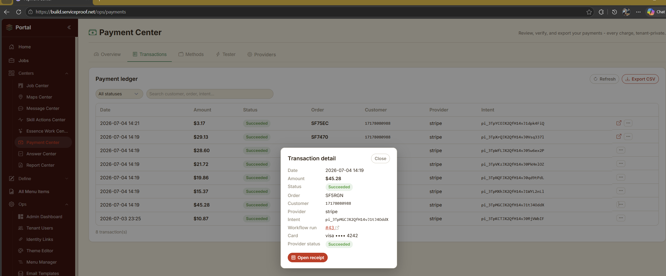 Payment Center